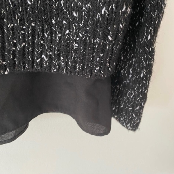 Club Monaco Kaelane Mixed Media Sweater Black Size Medium - Picture 8 of 16